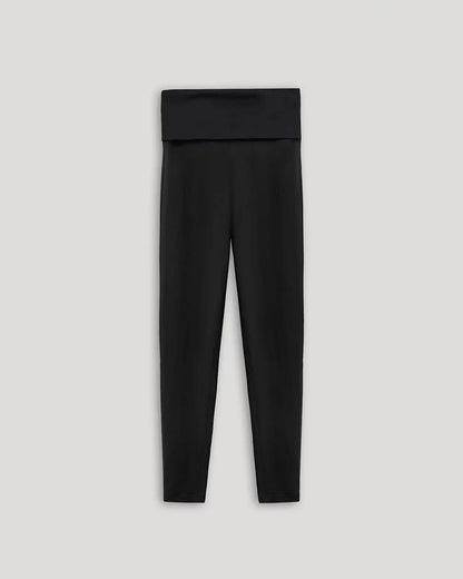 Girls Black Foldover Leggings