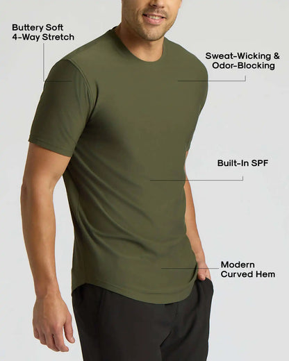 Grove Active Curved Hem Crew