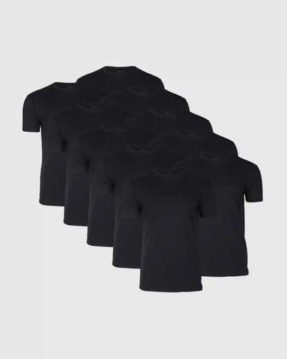 All Black Classic Crews 10-Pack