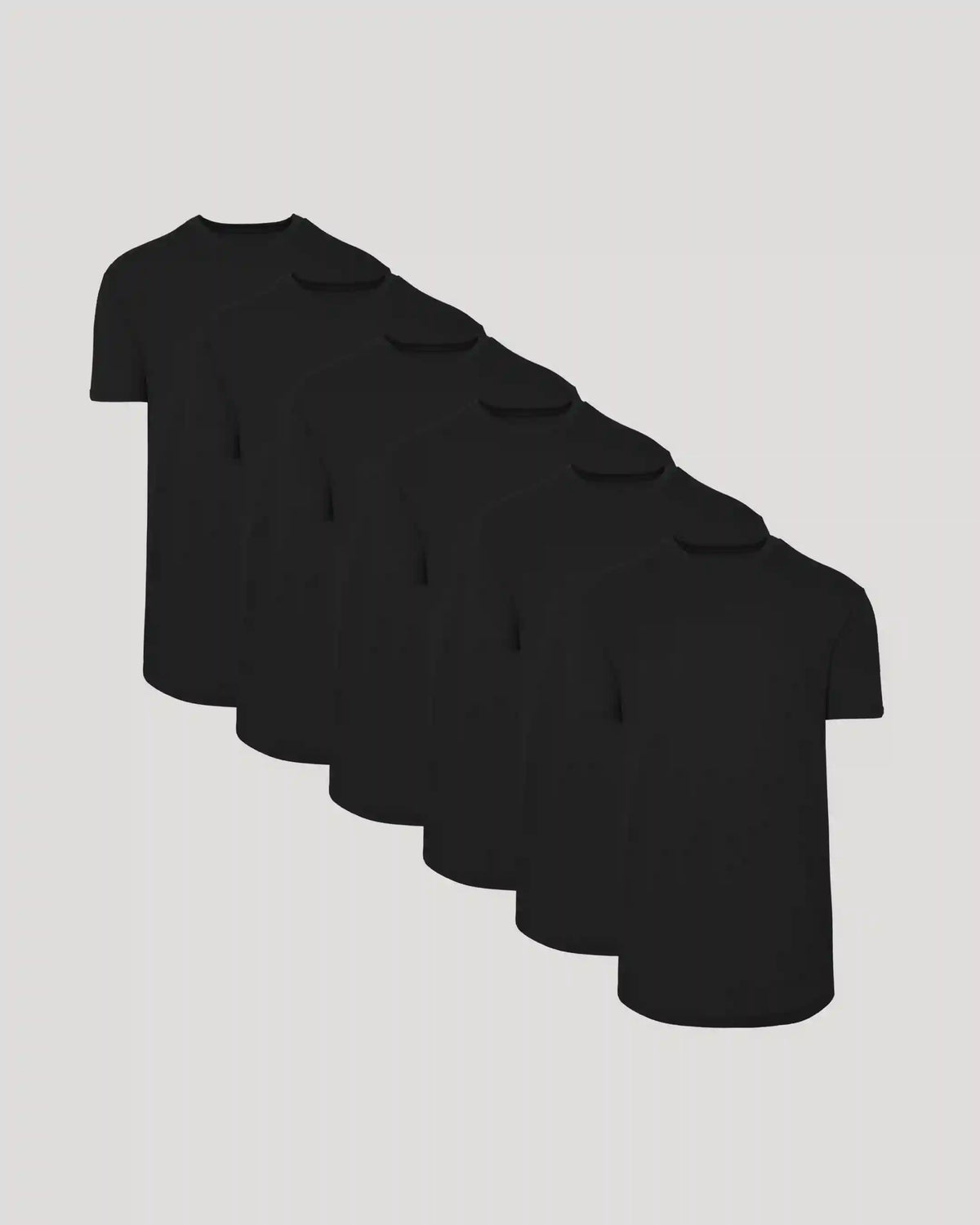 All Black Short Sleeve Tall Curved Hem Crew 6-Pack