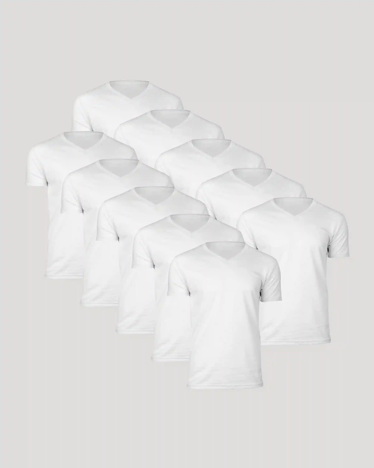 All White Classic V-Neck 10-Pack