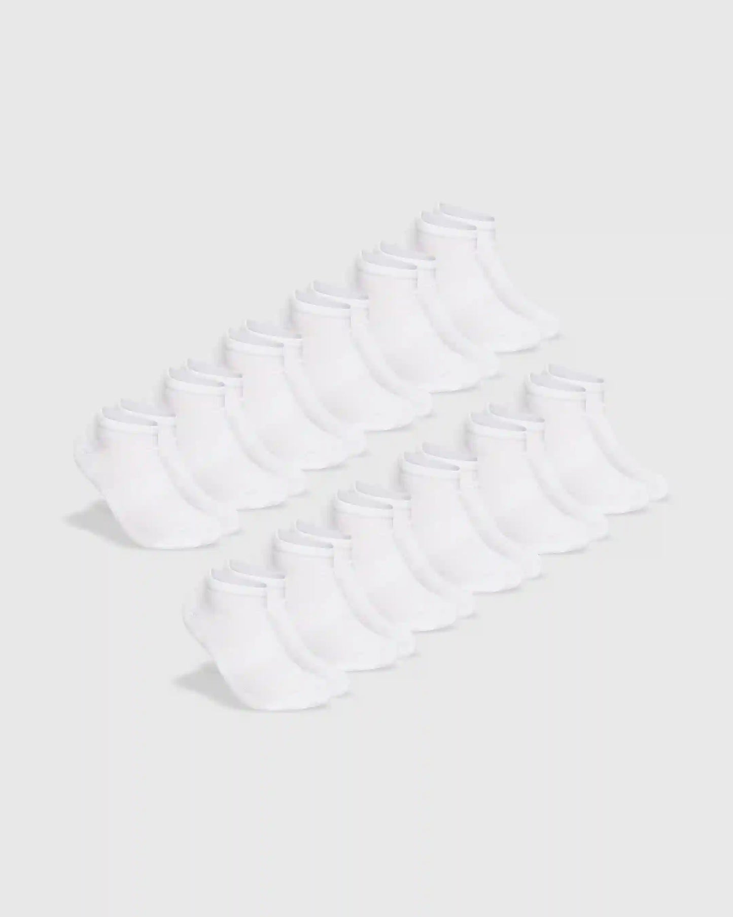 White Ankle Socks 12-Pack