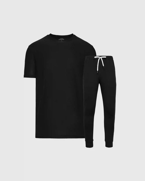Black Active Crew and Jogger 2-Pack