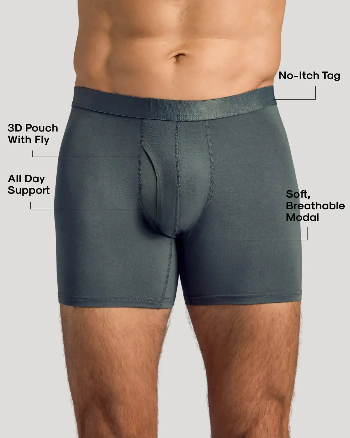 Carbon Boxer Briefs W/ Fly 6-Pack 2025