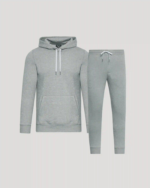 Dark Heather Gray Pullover Fleece Hoodie & Jogger 2-Pack
