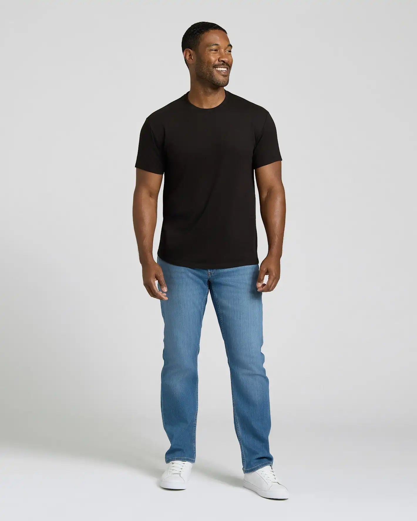 Black Short Classic Crew Neck
