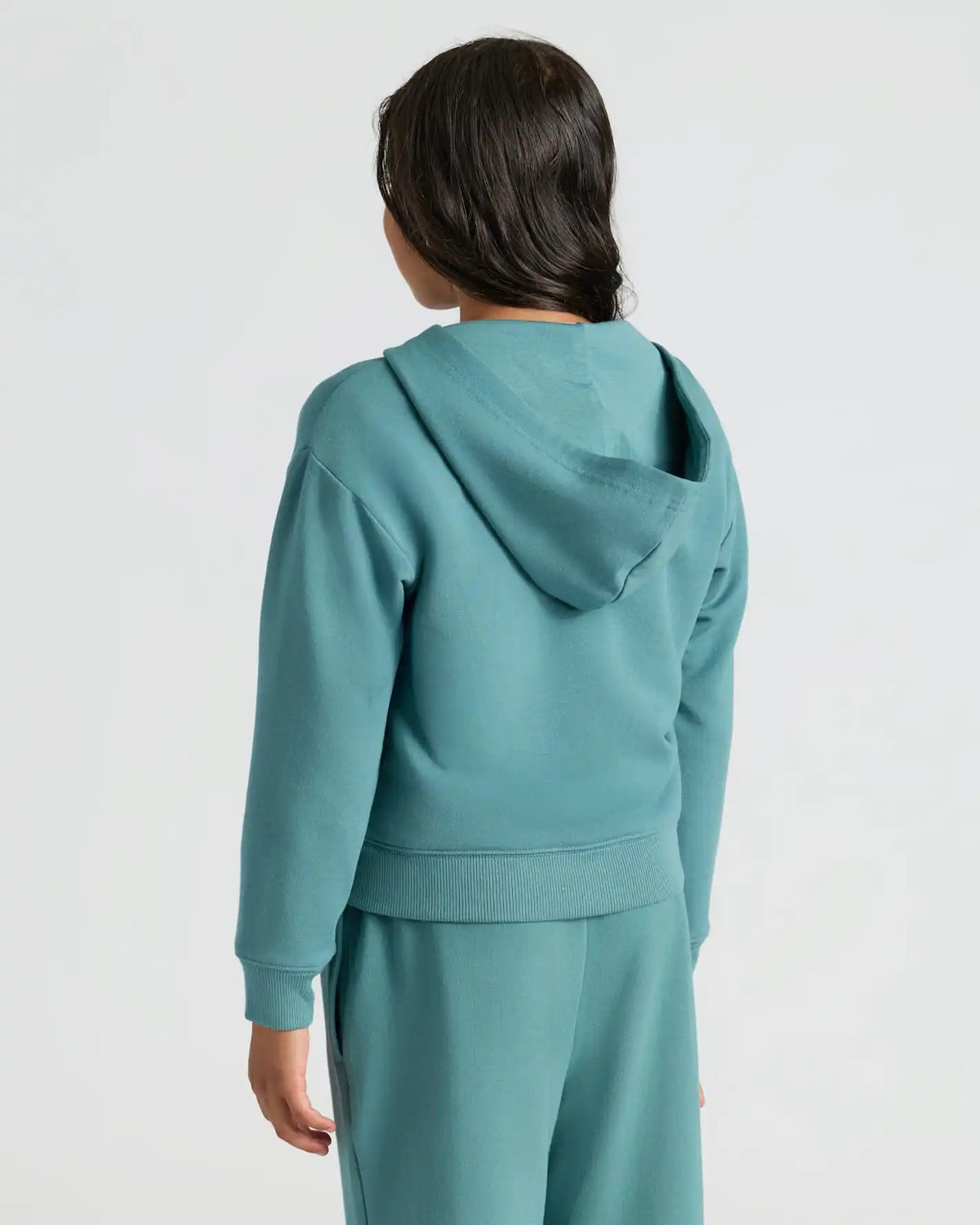 Girls Stormcloud Cropped Zip Hoodie