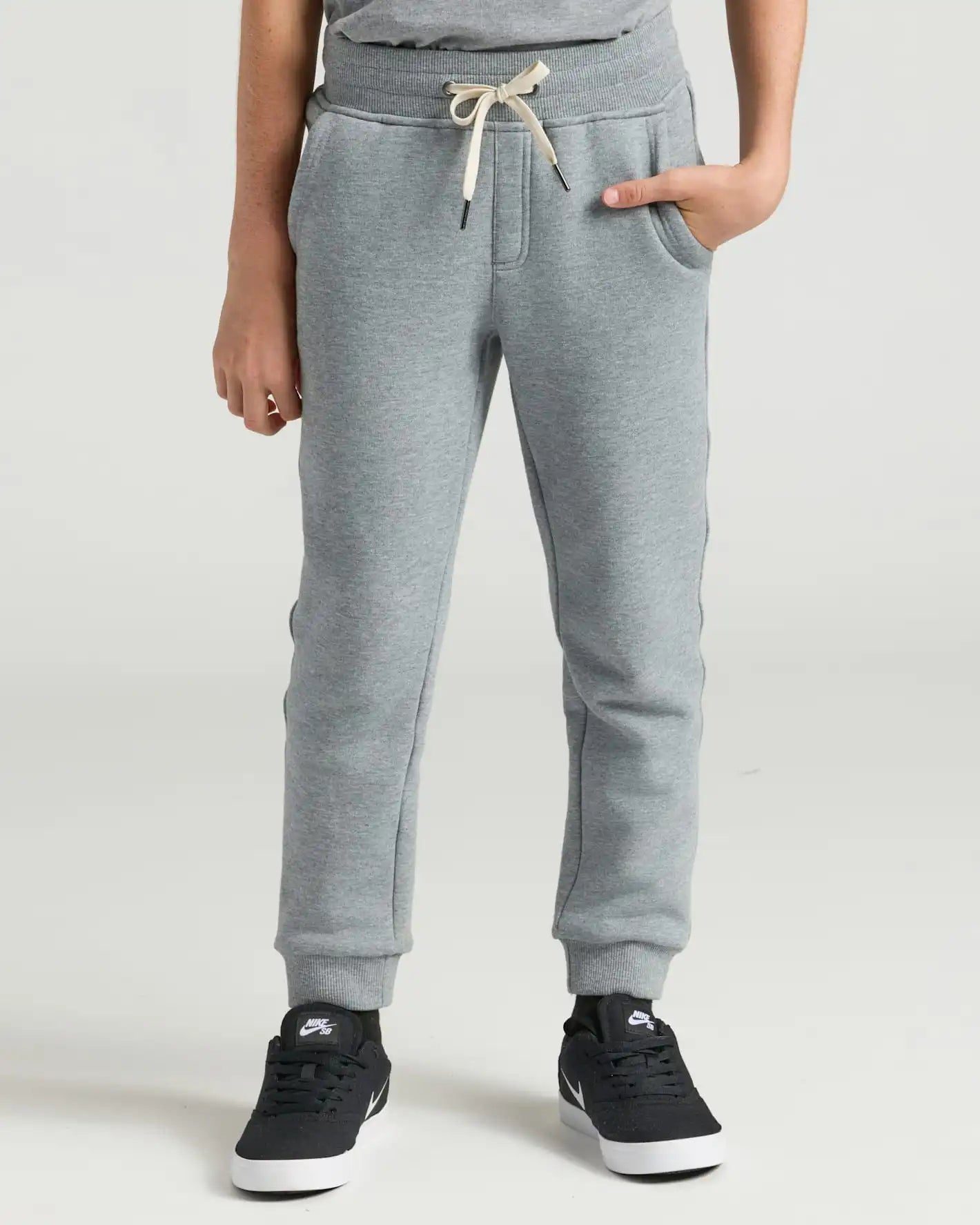 Boys Medium Heather Gray Full Zip Fleece Hoodie & Jogger 2-Pack