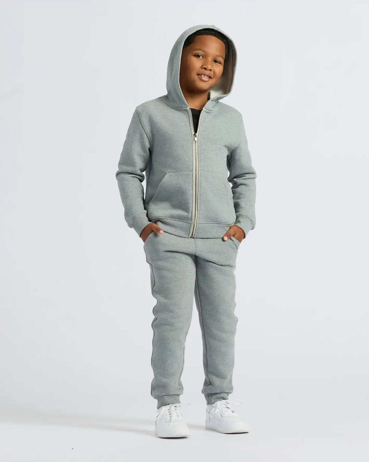 Boys' Medium Heather Gray Fleece Jogger