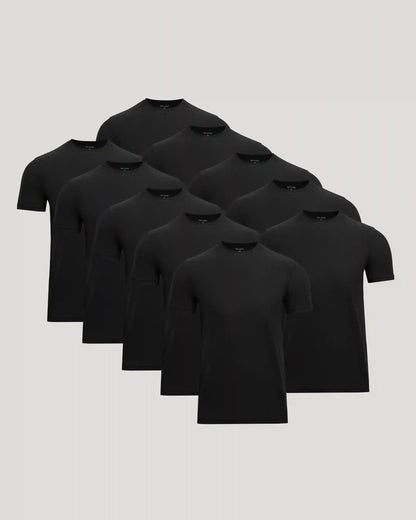 All Black Active Crew 10-Pack