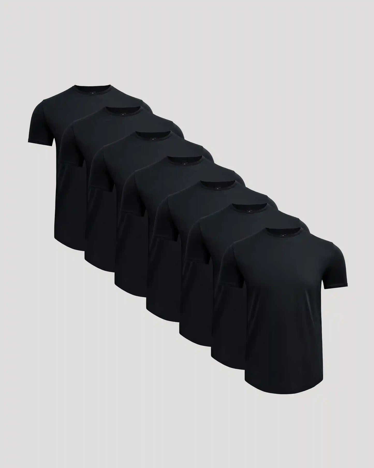 Pima Cotton Blend Curved Hem Crew 7-Pack