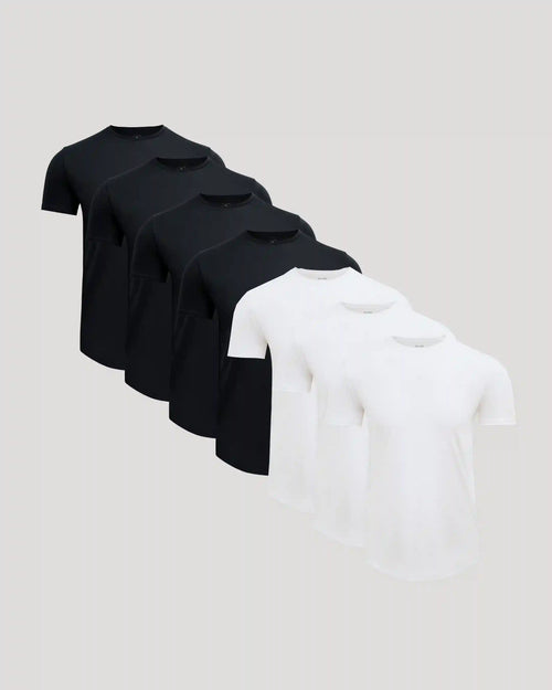 Pima Cotton Blend Curved Hem Crew 7-Pack