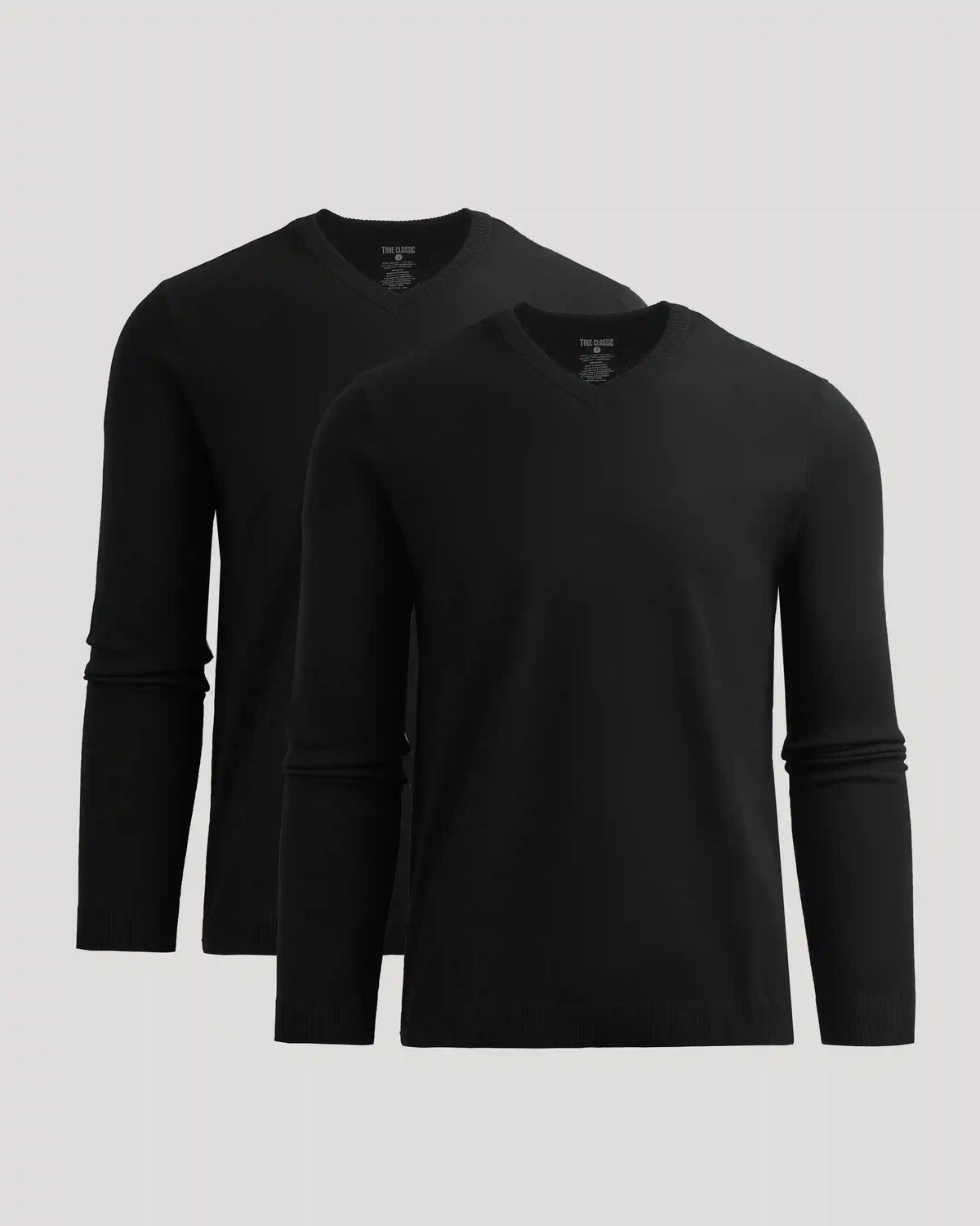 All Black Dressy V-Neck Sweater 2-Pack