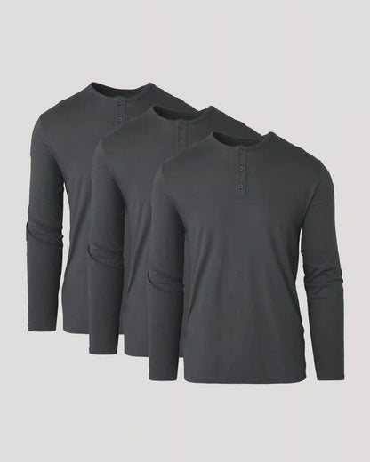 All Carbon Classic Henley 3-Pack