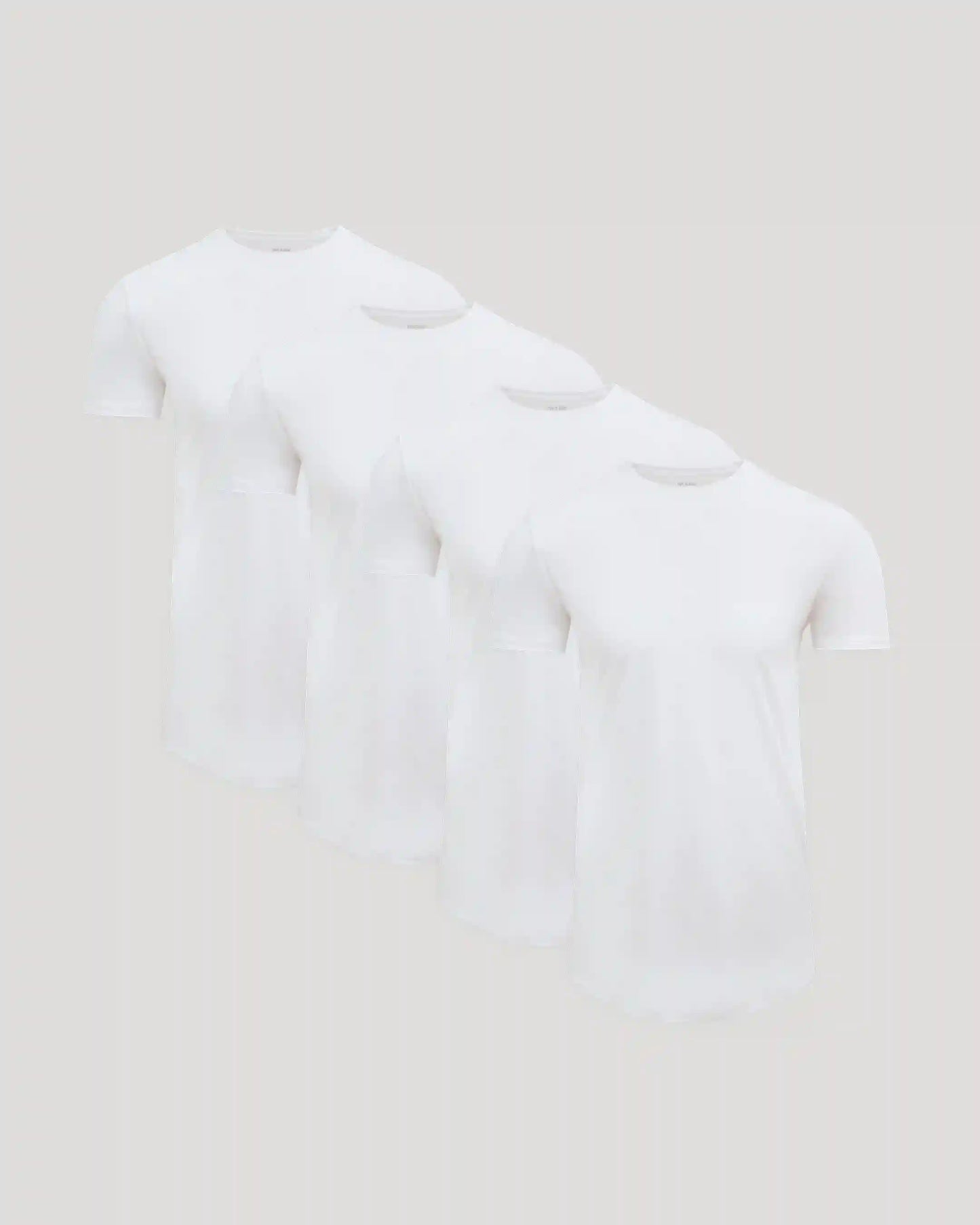Tall Pima Cotton Blend Curved Hem Crew 4-Pack