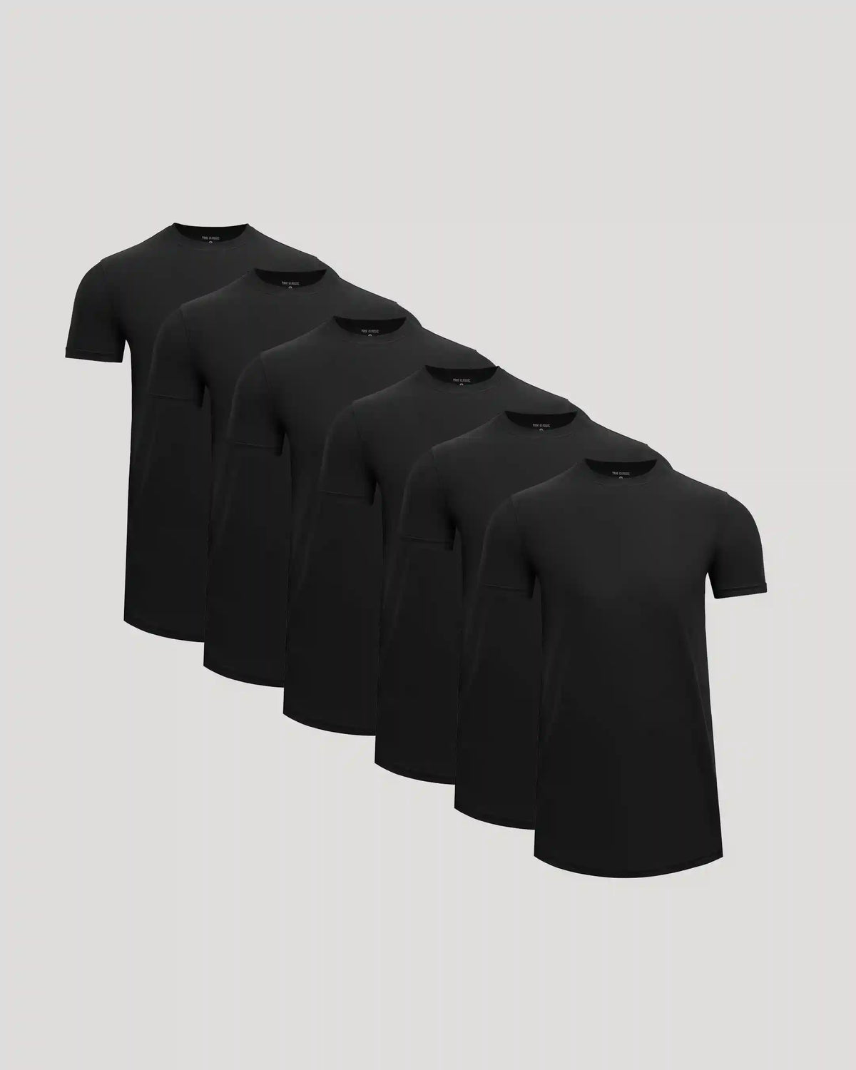 All Black Tall Active Curved Hem Crew 6-Pack