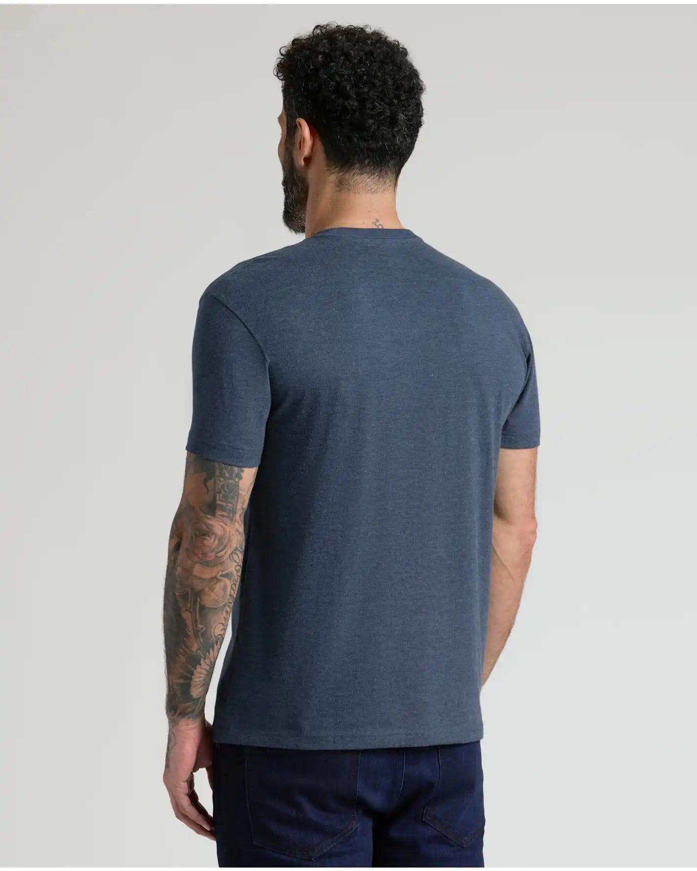 Heather Navy Classic Crew Neck