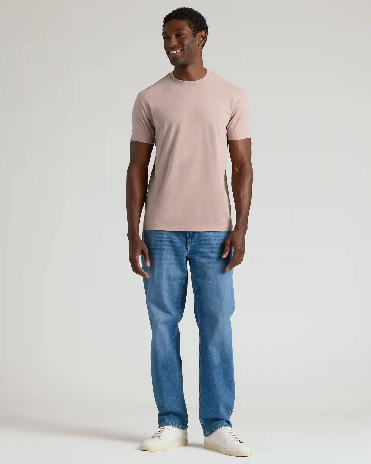 Light Heather Slate Mauve Classic Crew Neck