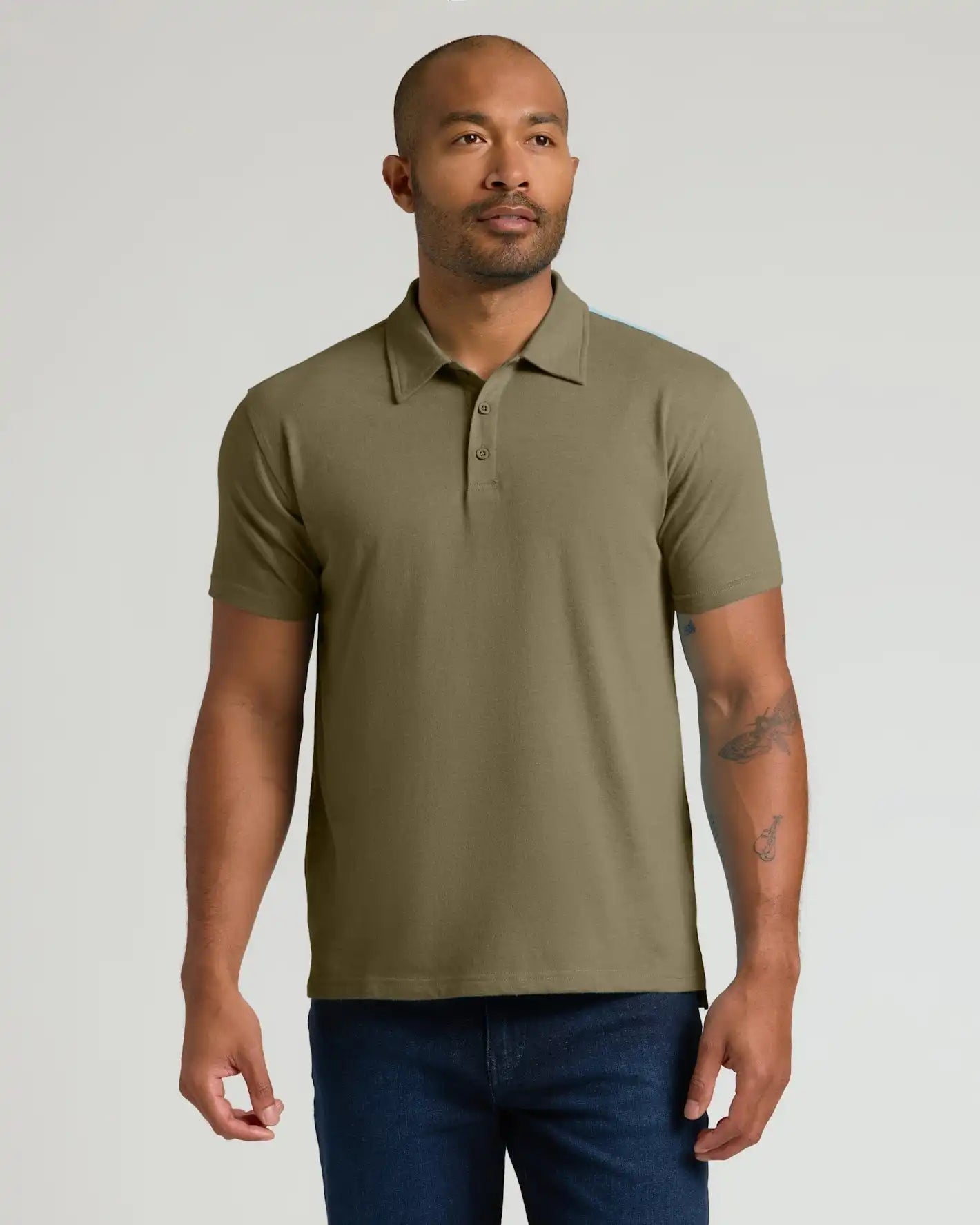 Heather Military Green Classic Polo