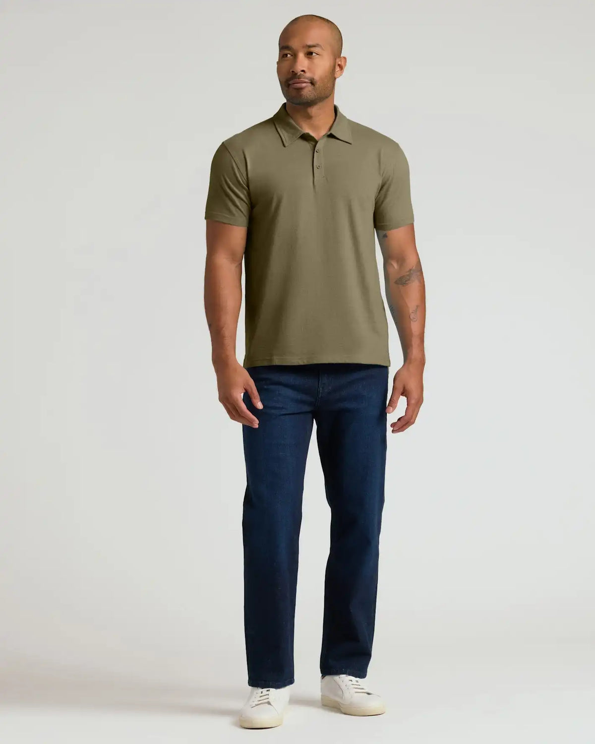 Heather Military Green Classic Polo