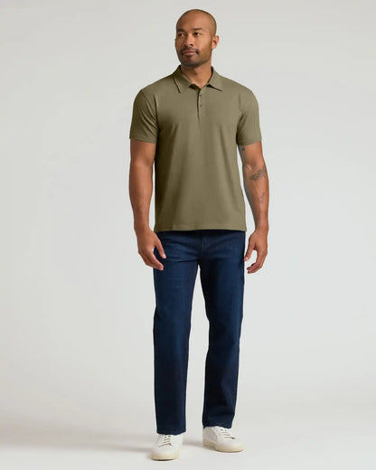 Heather Military Green Classic Polo