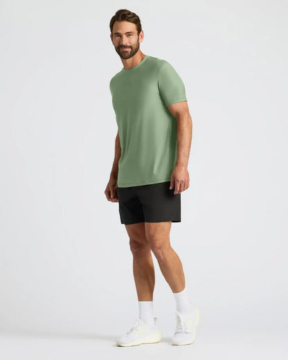 Sage Green Active Crew Neck Tee
