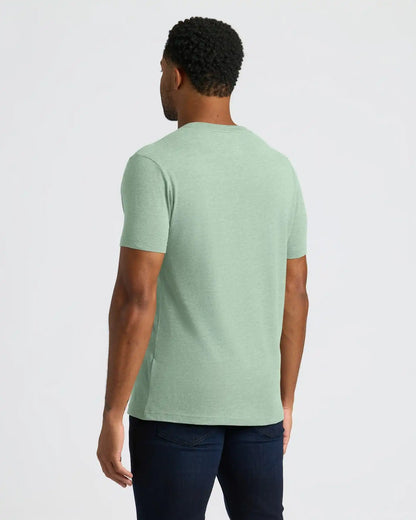 Heather Slate Green Classic V-Neck