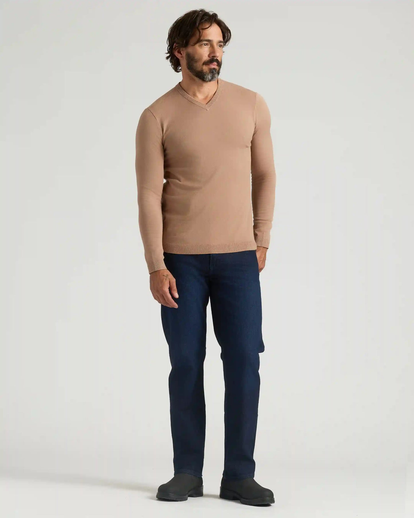 Truffle Dressy V-Neck Sweater