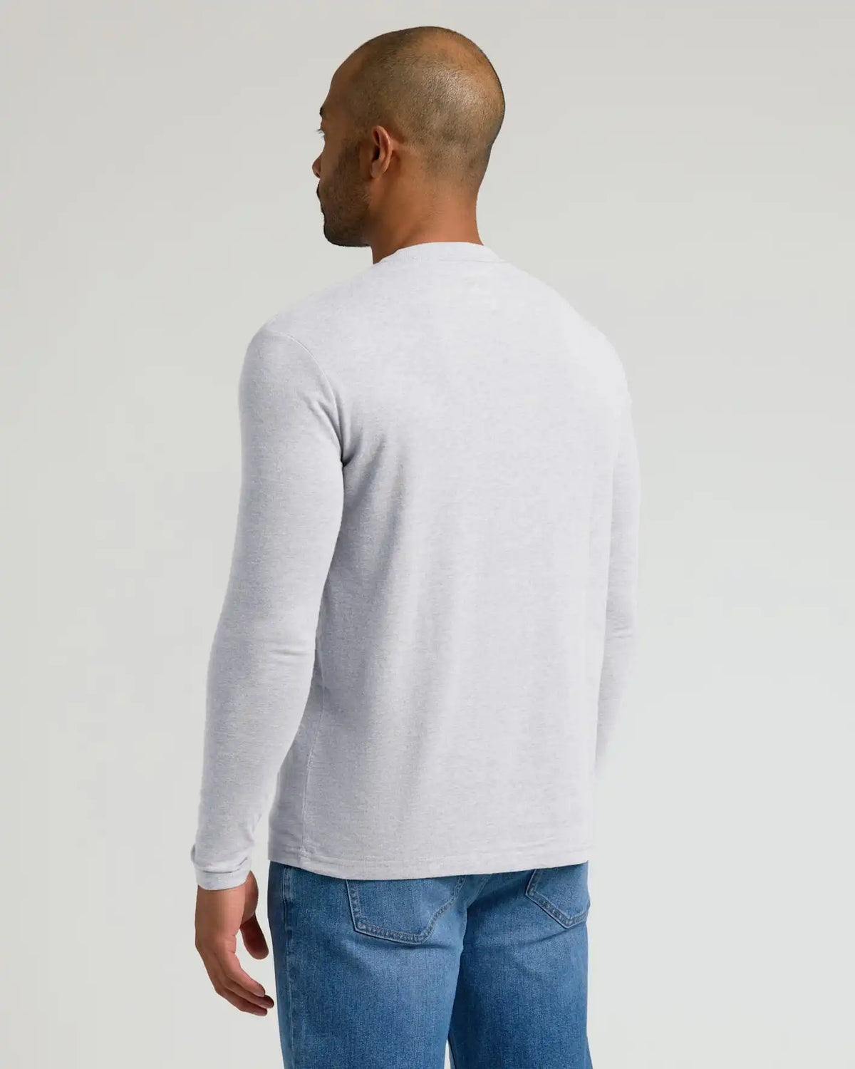 Light Heather Gray Classic Long Sleeve Crew Neck