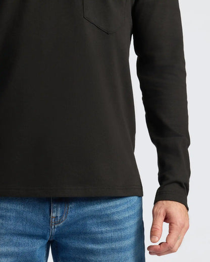 Black & White Heavyweight Long Sleeve Pocket Crew 2-Pack