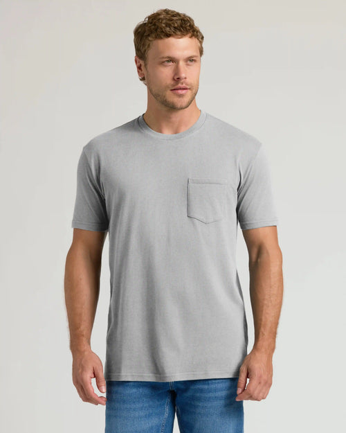 Heather Gray Pocket Crew Tee