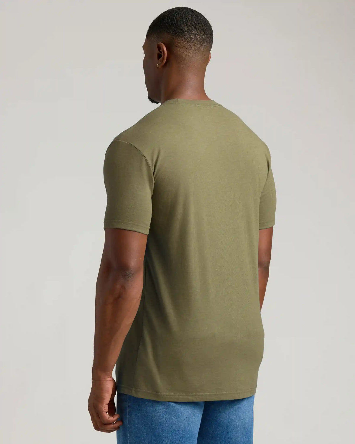 Heather Military Green Tall Straight Hem Crew Neck T-Shirt