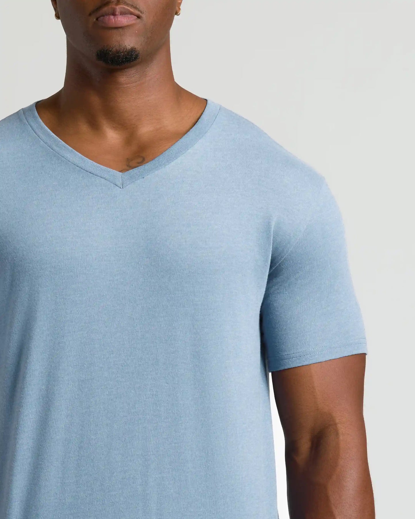 Heather Indigo Tall Short Sleeve Classic V-Neck