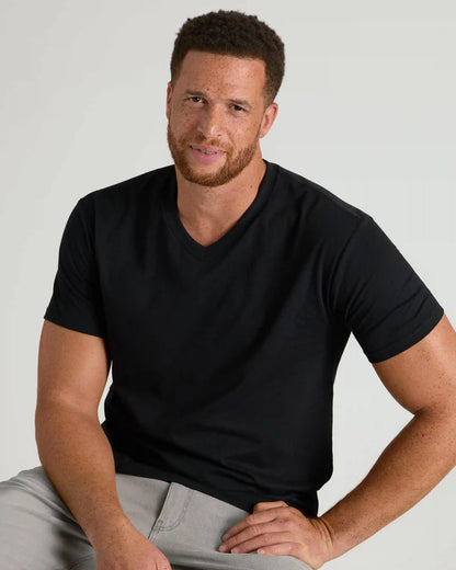 Black Classic Tall V-Neck 10-Pack