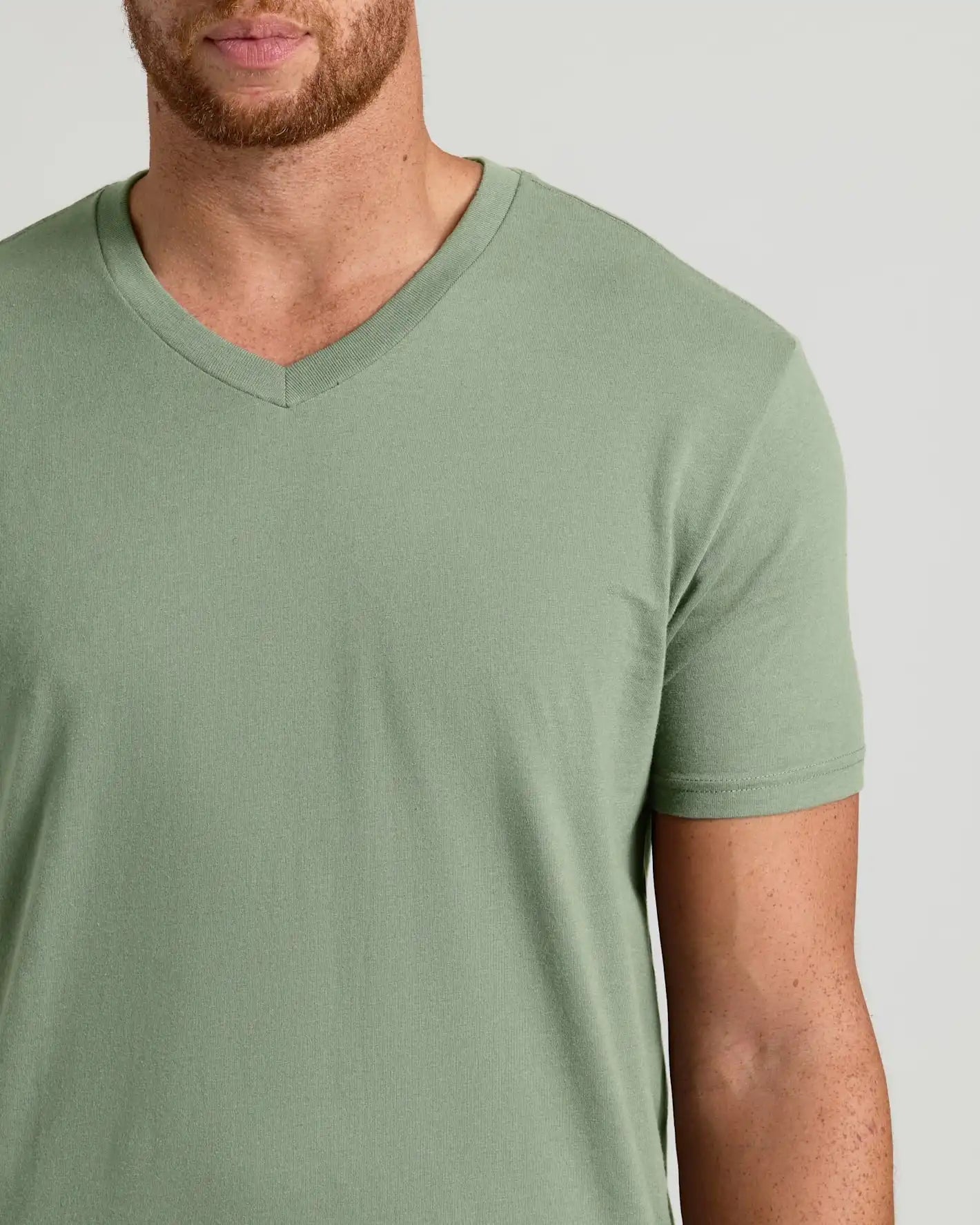 Sage Green Tall Short Sleeve V-Neck