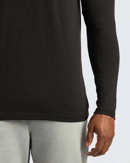 Black & Navy Tall Heavyweight Long Sleeve Pocket Crew 2-Pack