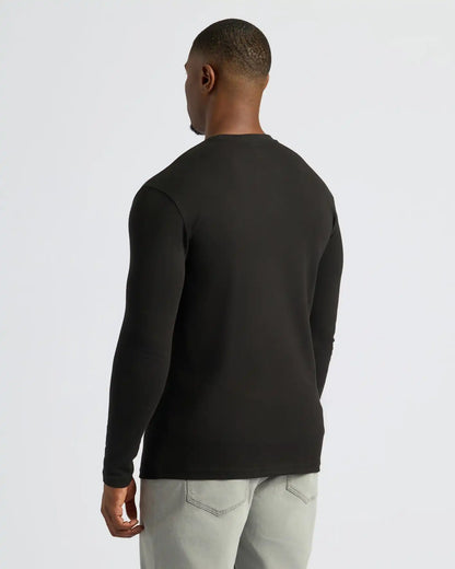 Black & Carbon Tall Heavyweight Long Sleeve Pocket Crew 4-Pack