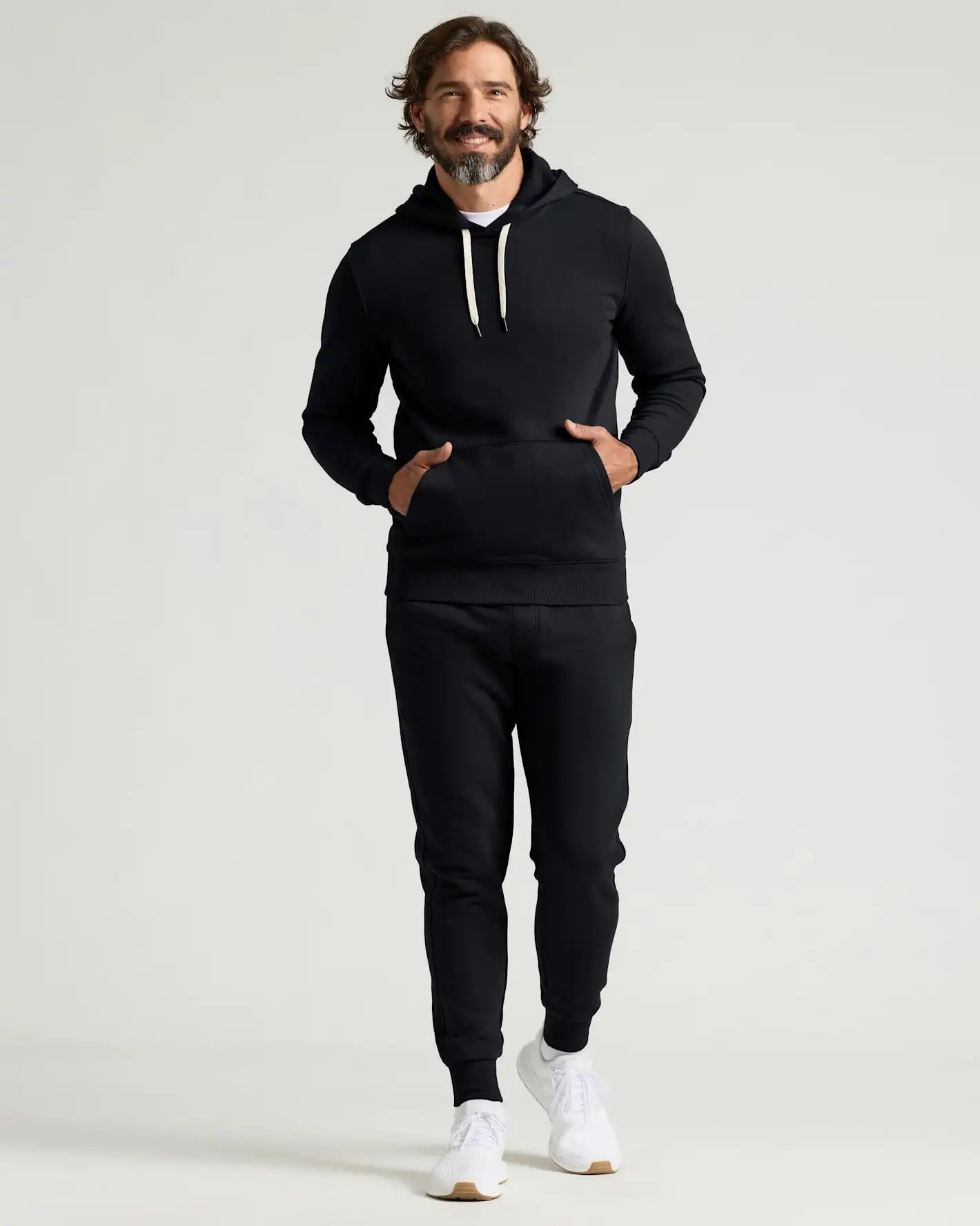Black Pullover Fleece Hoodie & Jogger 2-Pack