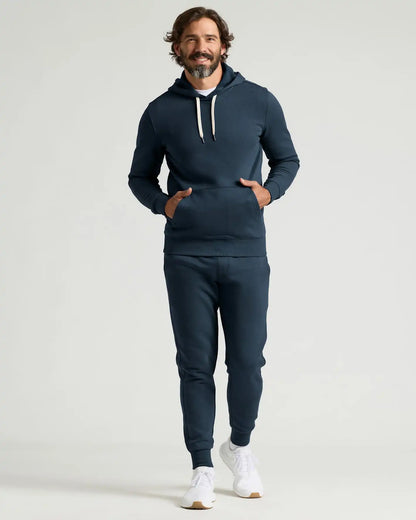 Navy Pullover Fleece Hoodie & Jogger 2-Pack