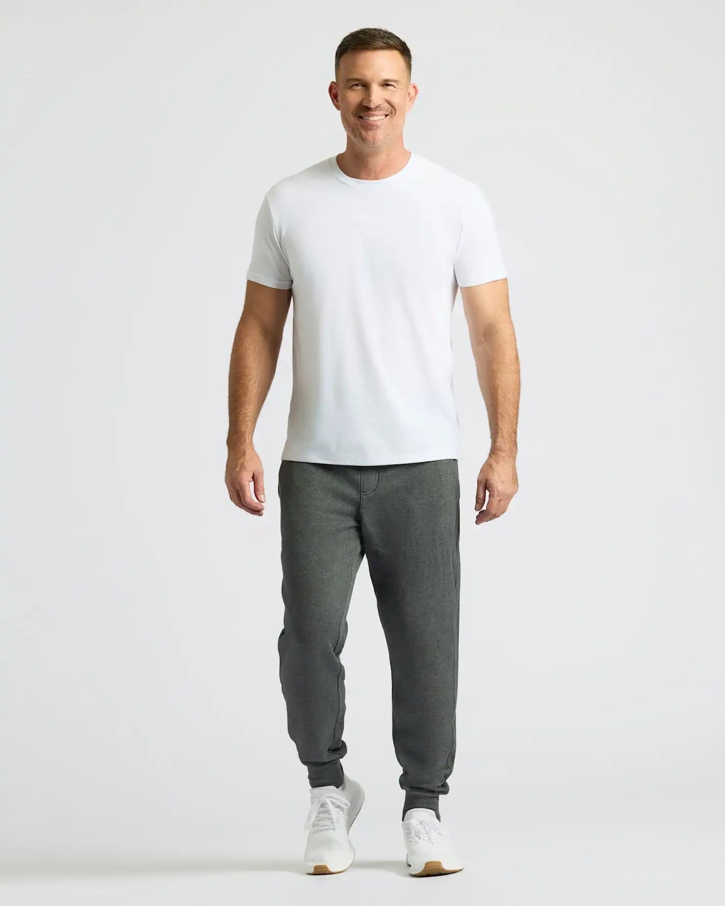 Charcoal Heather Gray Fleece French Terry Joggers