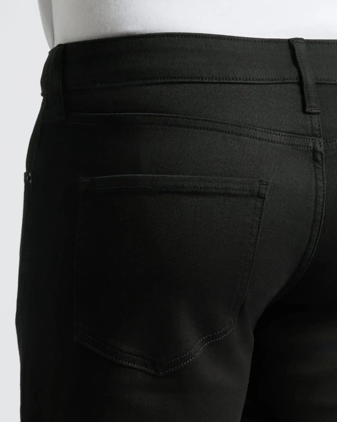 Black Wash Straight Comfort Stretch Jeans