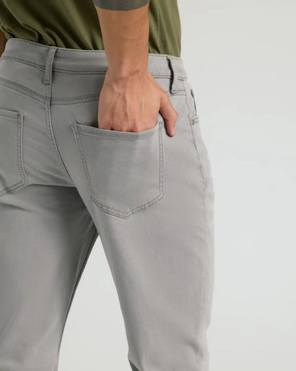 Medium Gray Wash Straight Comfort Stretch Jeans