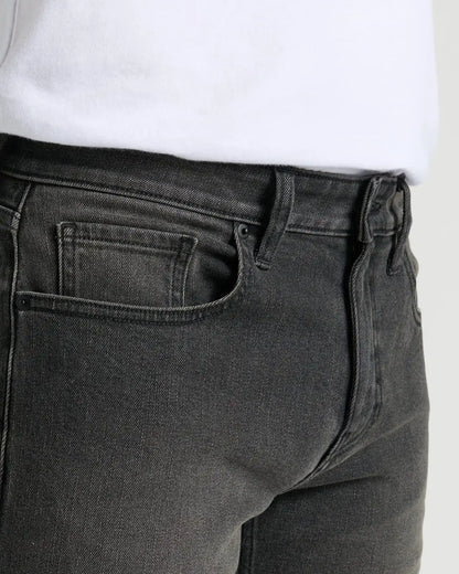 Gray Wash Slim Authentic Denim Jeans