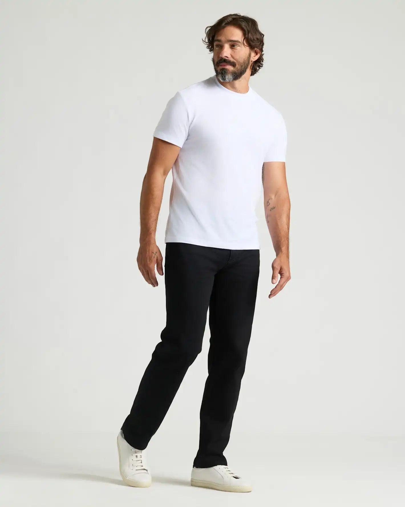 Black Wash Straight Authentic Denim Jeans