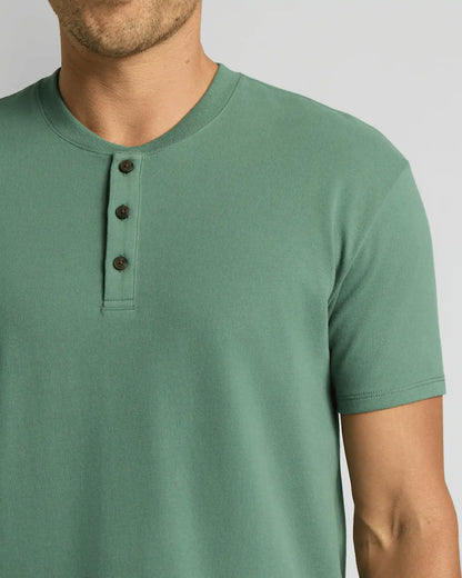 Neo Fern Heavyweight Curved Hem Henley