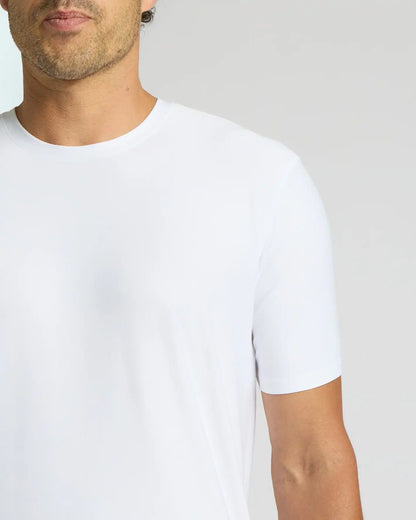 All White Active Curved Hem Crew 3-Pack