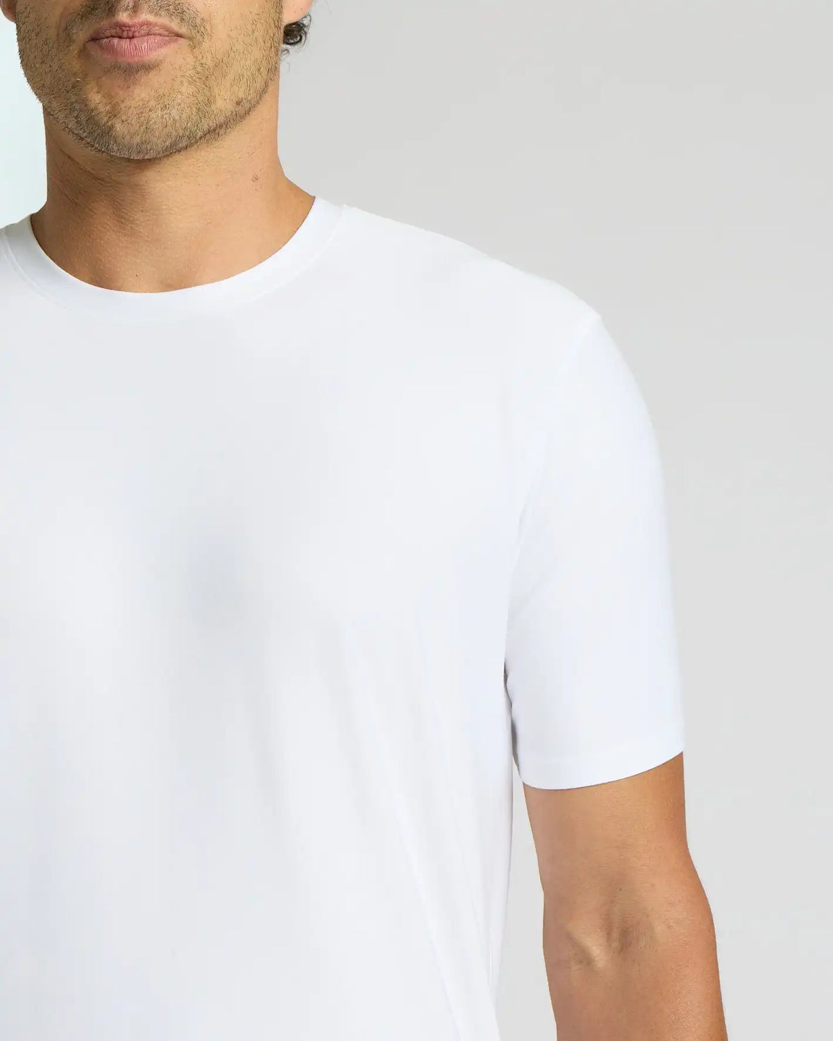 All White Active Curved Hem Crew 6-Pack