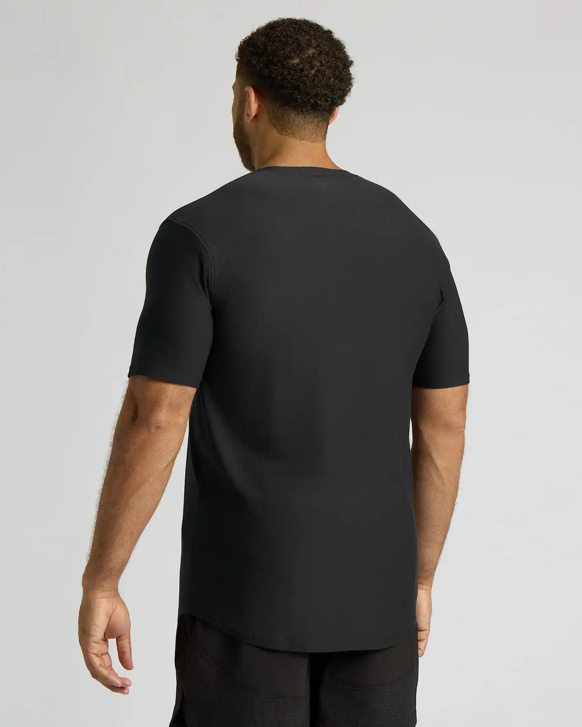 Black Tall Active Curved Hem Crew