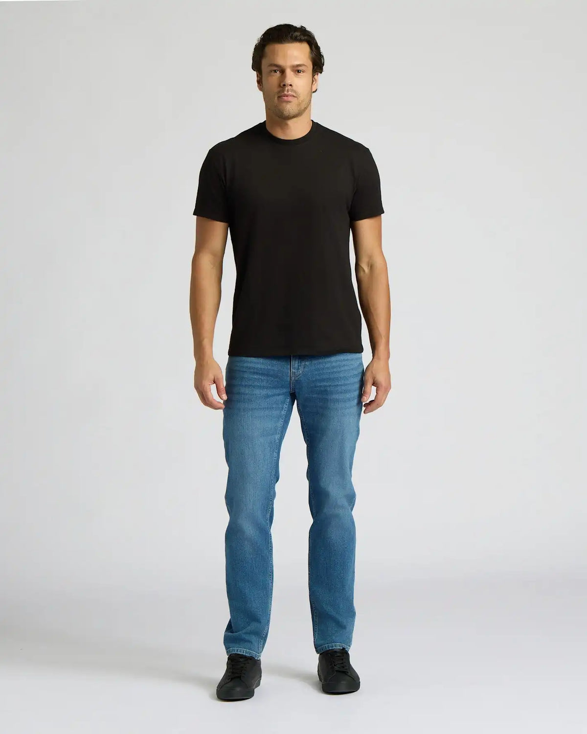 Black Short Classic Crew Neck