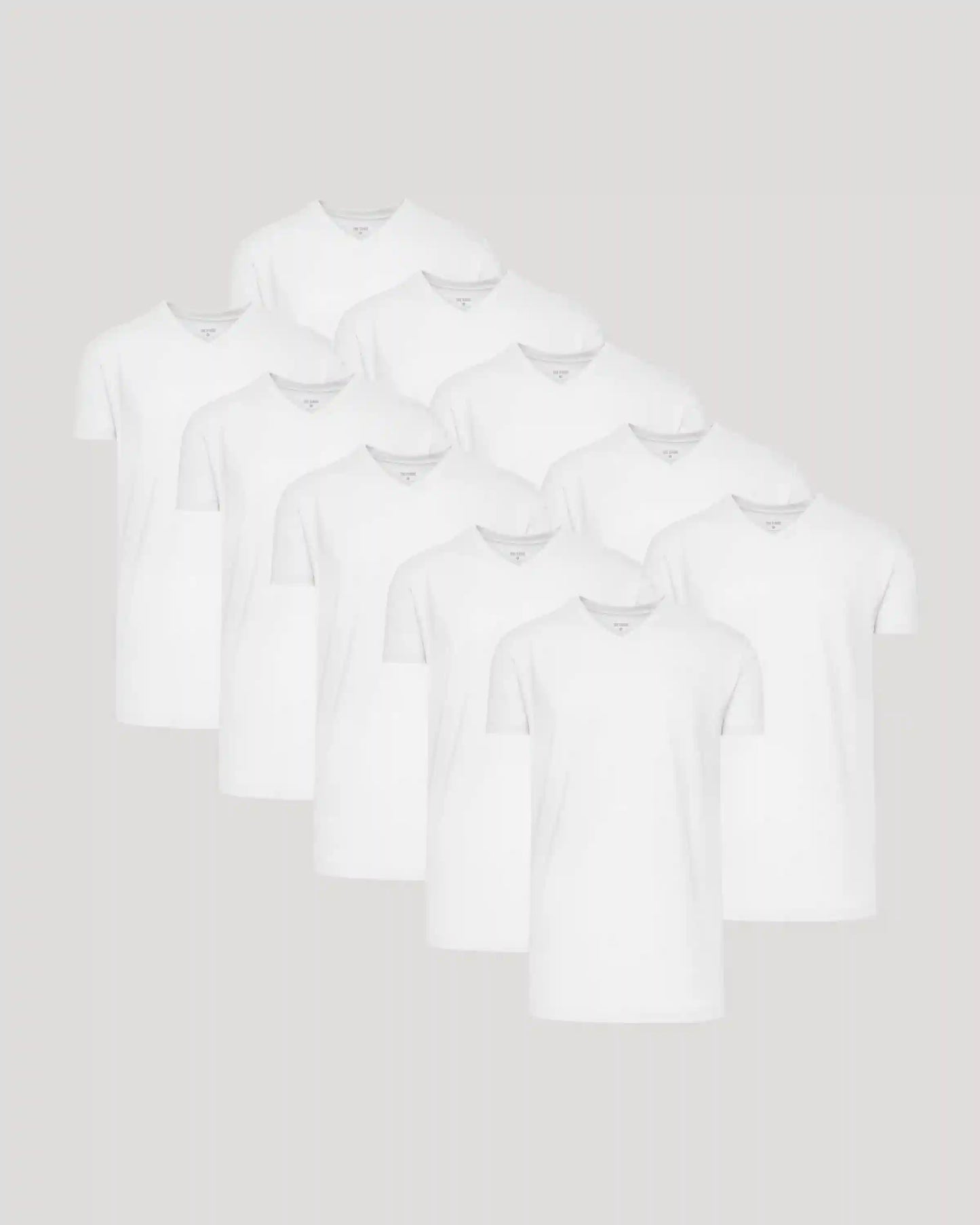 White Classic Tall V-Neck 10-Pack